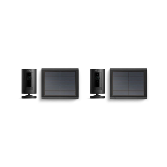 Black:2-Pack Outdoor Security Camera | Stick Up Cam Solar