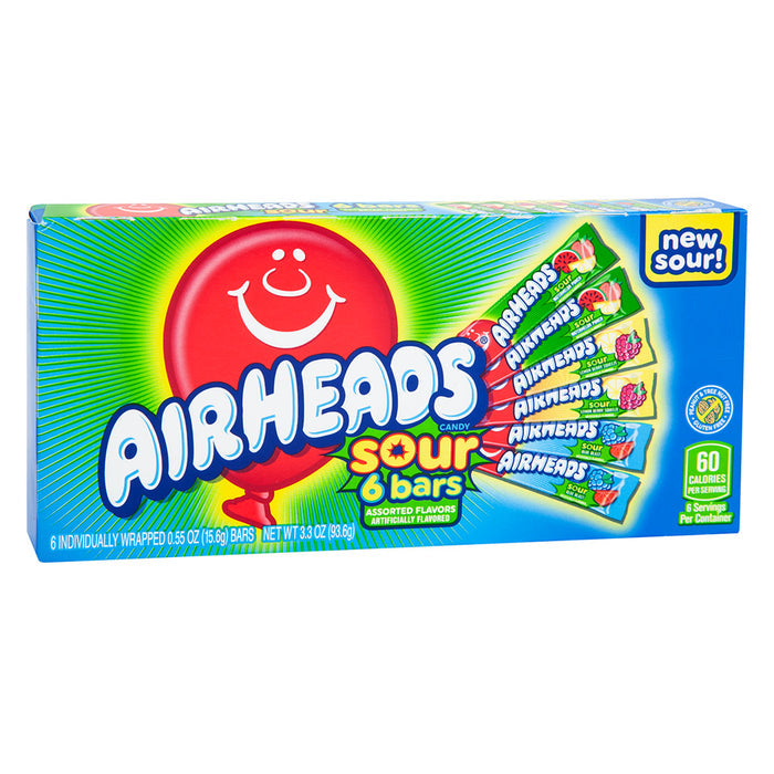 Airheads Sour Assorted Candy Theater Box - 12 Count