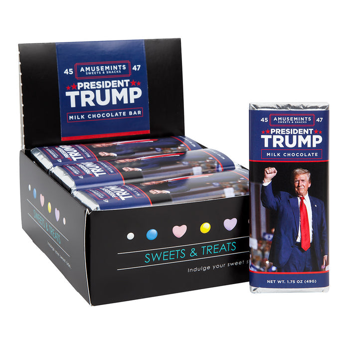 Amusemints President Trump Milk Chocolate Candy Bar - 24 Count