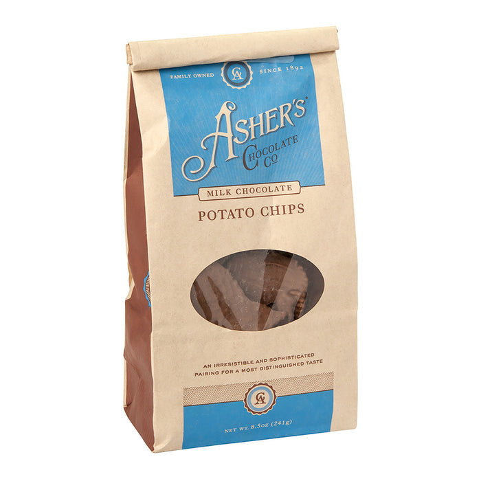 Asher's Milk Chocolate Covered Potato Chips Candy - 12 Count Bags