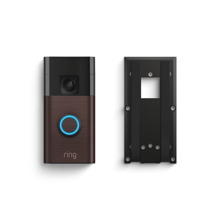 Venetian Bronze:Battery Video Doorbell + No-Drill Mount