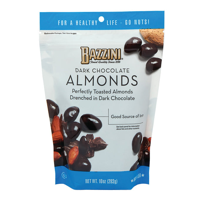 Bazzini Dark Chocolate Covered Almonds Candy - 8 Count