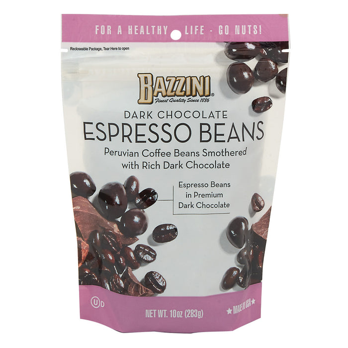 Bazzini Dark Chocolate Espresso Bean Candy 10 OZ Pouch - 8 Count