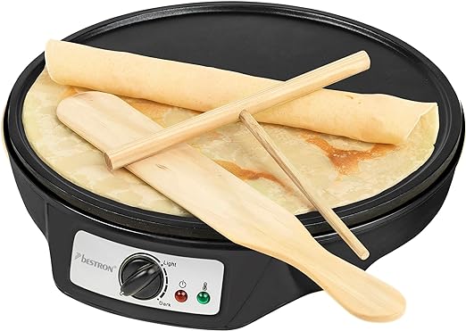 Bestron Metal Crepe Waffle Pancake Iron Maker - ASW602Z