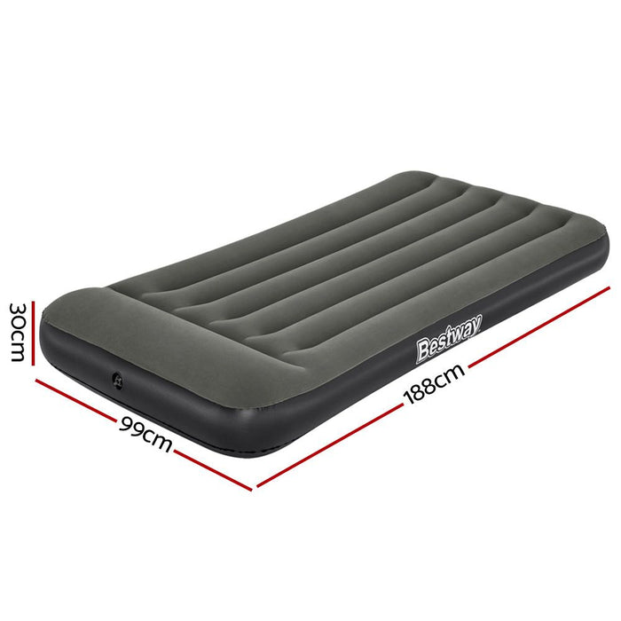 Bestway Air Mattress Single Inflatable Bed 30cm Airbed Grey -Home Living Store - -