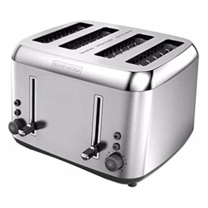 BLACK+DECKER 4 Slice Stainless Steel toaster - Refurbished with Full Manufacturer Warranty - TR6490SKT