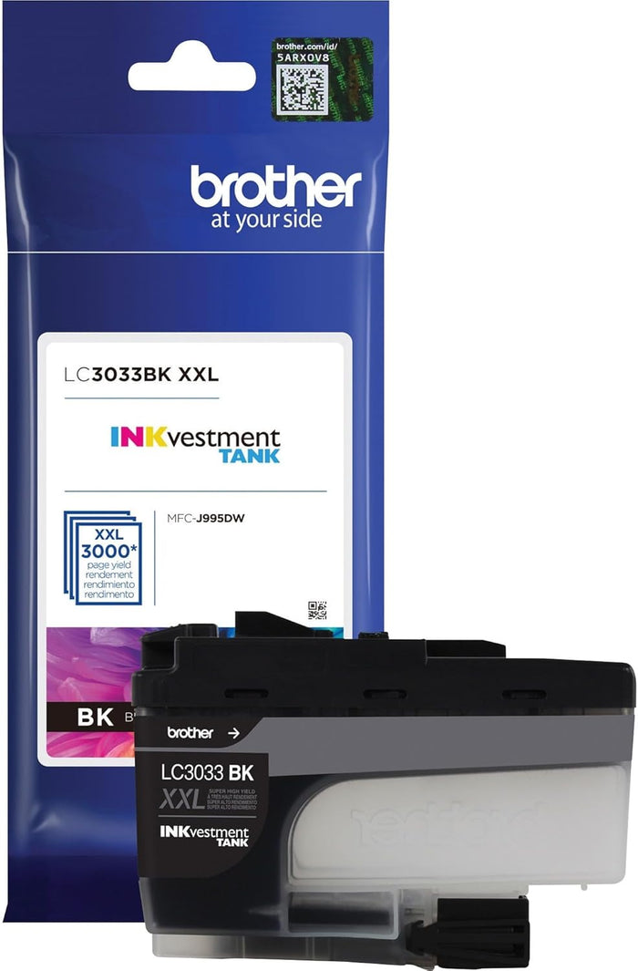 Brother Genuine LC3033BK Single Pack Super HighYield Black INKvestment Tank Ink Cartridge