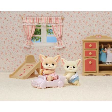 Calico Critters Fennec Fox Twins with Pushcart