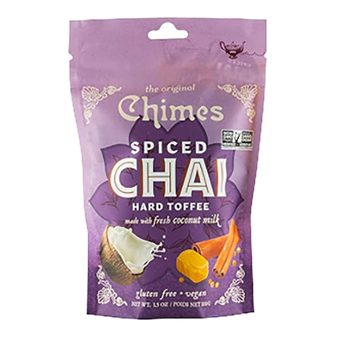 Chimes Spice Chai Hard Toffee Candy Bags - 12 Count