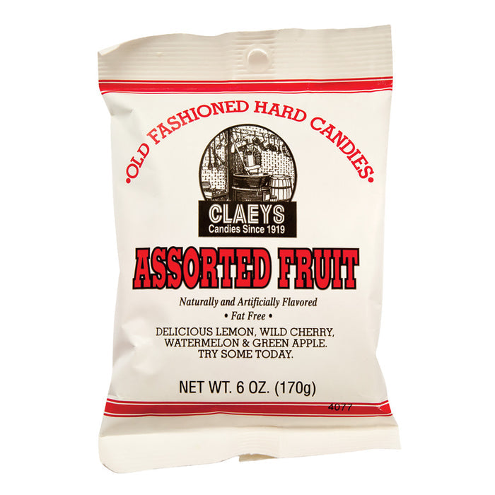 Claey's Assorted Fruit Hard Candy Drops Bag - 24 Count
