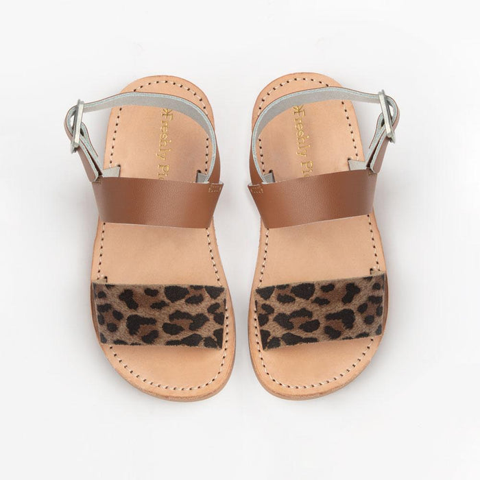 Cognac with Leopard Sanibel Sandal sanibel sandal Kids Sandals