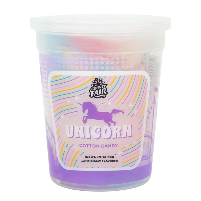 County Fair Unicorn Variety Cotton Candy Tubs - 12 Count