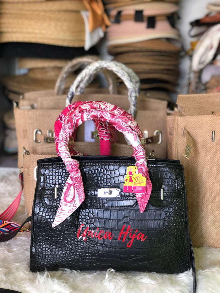 Crocodile Platinum Crossbody Bag | You Fake Like This Birkin Travellers Hat Boutique