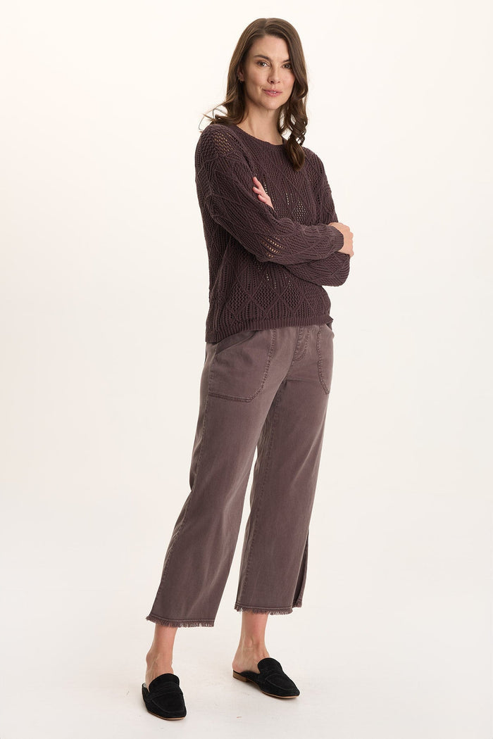 XCVI Daga Tencel Flared Leg Pull-On Crop Pant