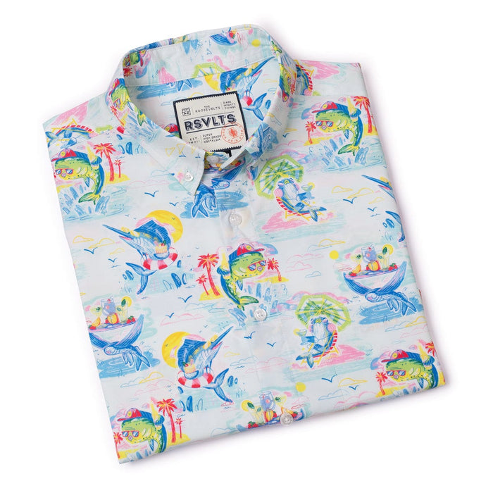 RSVLTS RSVLTS Short Sleeve Shirt "Drinking Like Fish" – KUNUFLEX Short Sleeve Shirt
