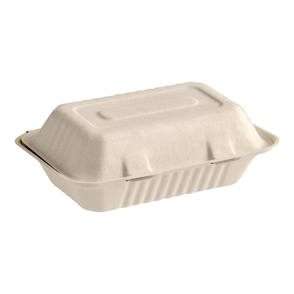 EcoChoice 9x6x3 Natural Plant Fiber Take-Out Container