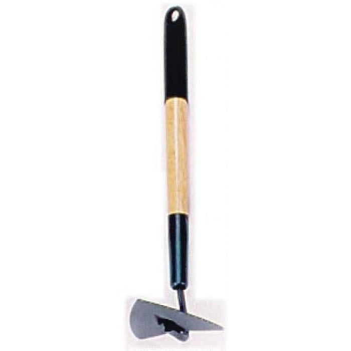 GREEN LAWN FLAT HOE WITH WOODEN HANDLE, ideally for daily gardening work such as weeding, loosen the soil, planting vegetables - 64506 Pie's Variety Store