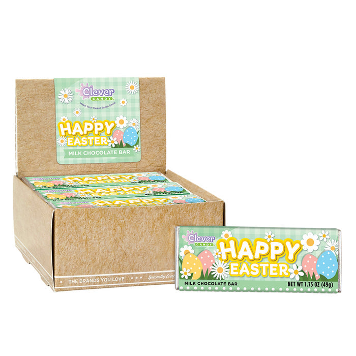 Happy Easter Milk Chocolate Candy Bars - 24 Count