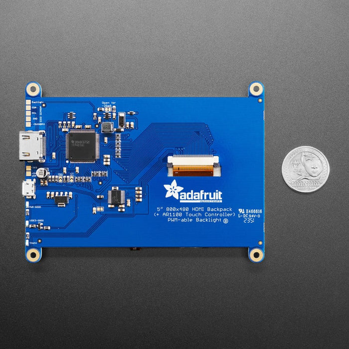 HDMI 5" 800 x 480 Display Backpack - With Resistive Touchscreen by Adafruit - The Pi Hut