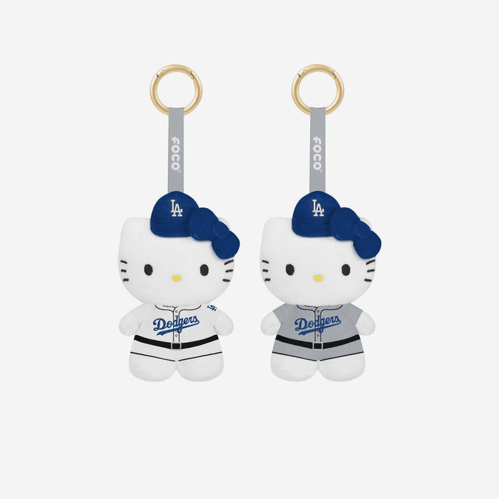 Hello Kitty x Los Angeles Dodgers 2-pc Mini Plush Mascot Keychain Set (Blue) Accessory FOCO