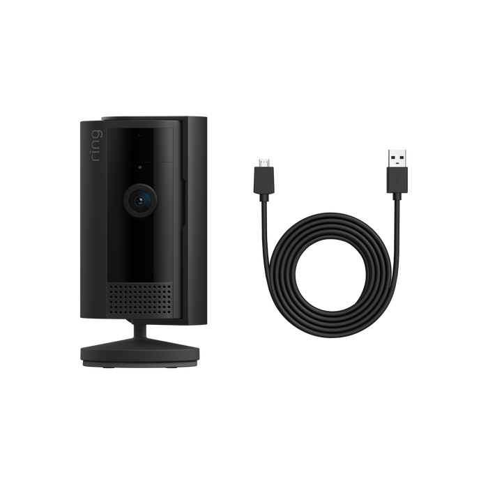 Black:Indoor Camera 2nd Gen + 3m USB-A to Micro USB Power Cable