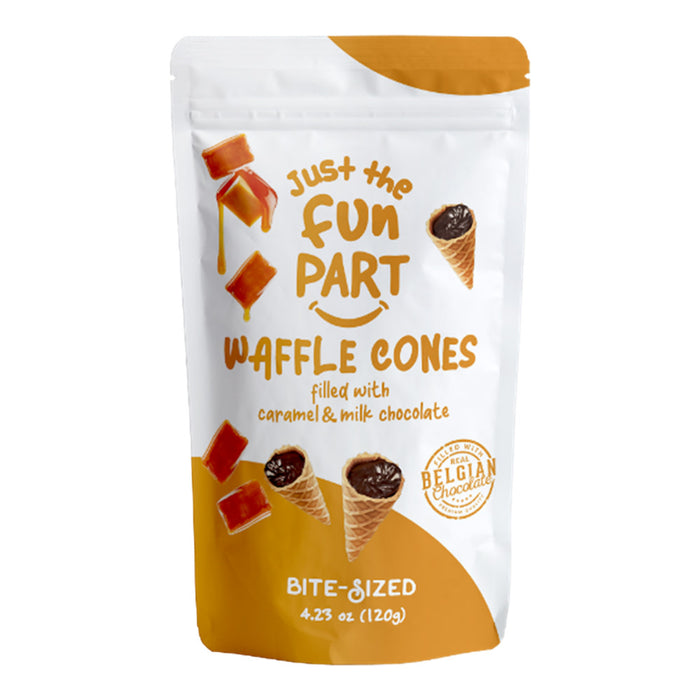 Just The Fun Part Caramel Milk Chocolate Waffle Cone Candy - 6 Count