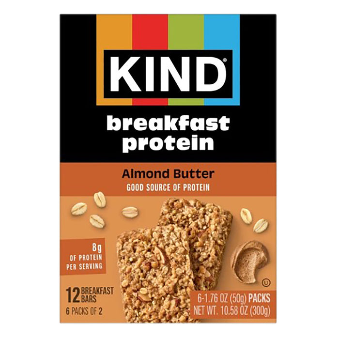 KIND Almond Butter Protein Breakfast Bar Snacks - 5 Count