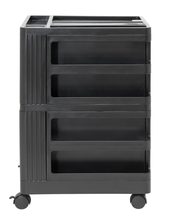 KUBX Pro Mobile Rotating 4-Sided Storage Organizer for Artists, and Crafters - Black 53001