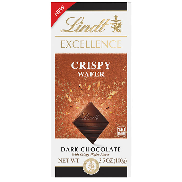 Lindt Excellence Dark Chocolate Crispy Wafer Candy Bars - 12 Count