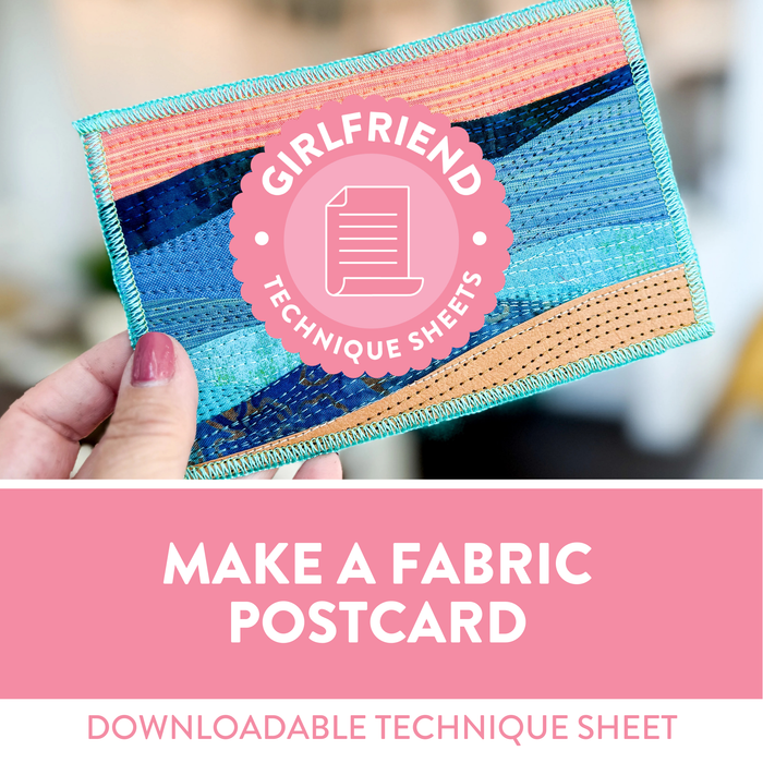 Make a Fabric Postcard Technique Sheet (Free Download)
