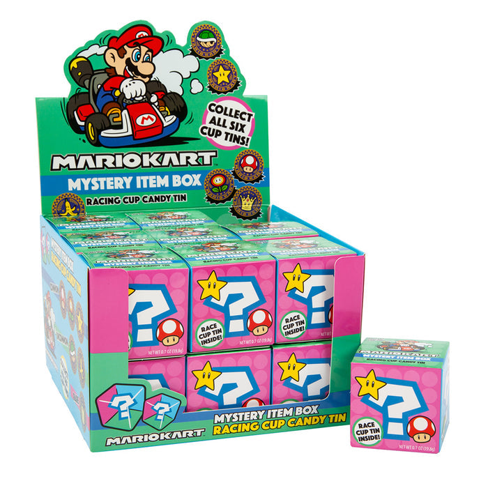 Mario Kart Mystery Item Racing Cup Candy Tin - 18 Count