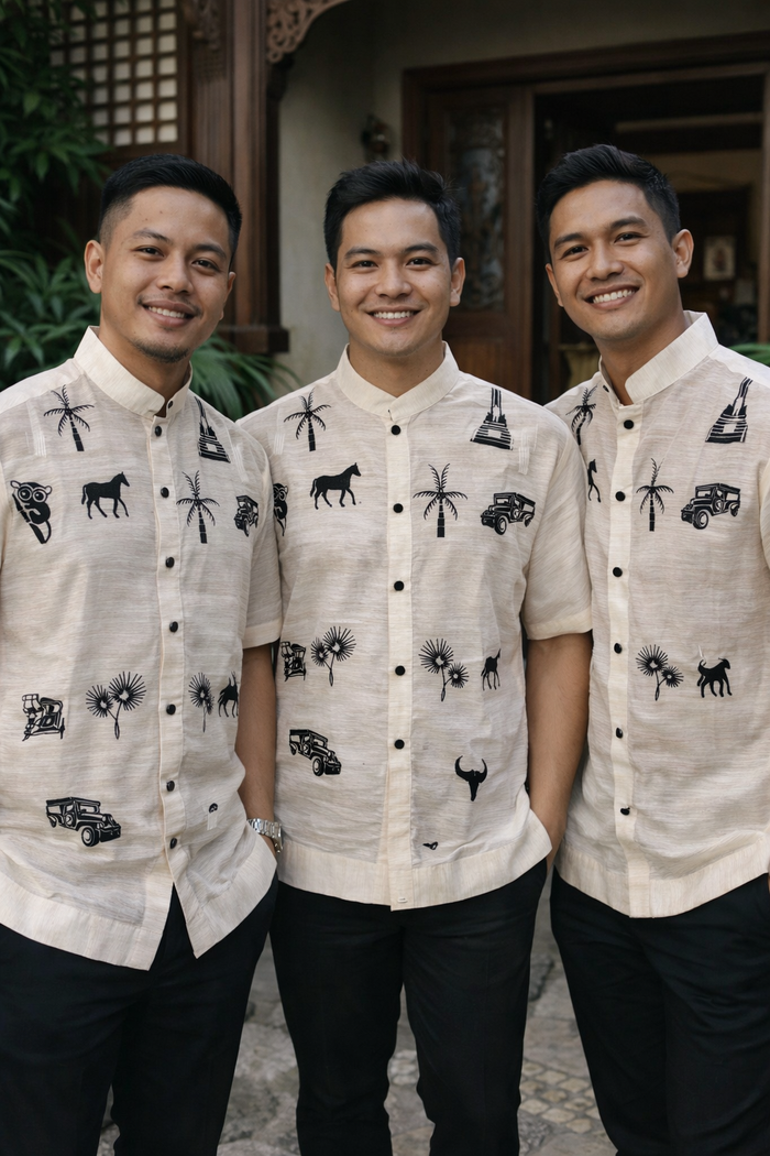 Men's Barong Hand Embroidered Design