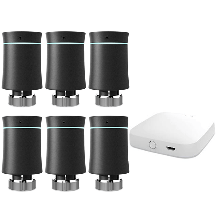 Black / KIT6: 6 TRV+ 1 ZigBee HUB