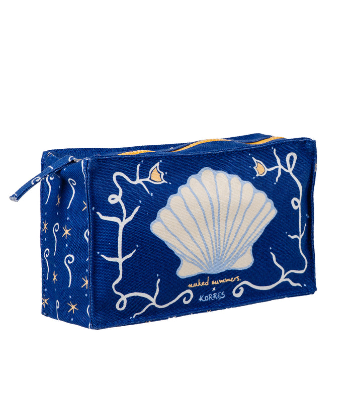 naked summers x KORRES Cosmetic Pouch Blue Merch Korres