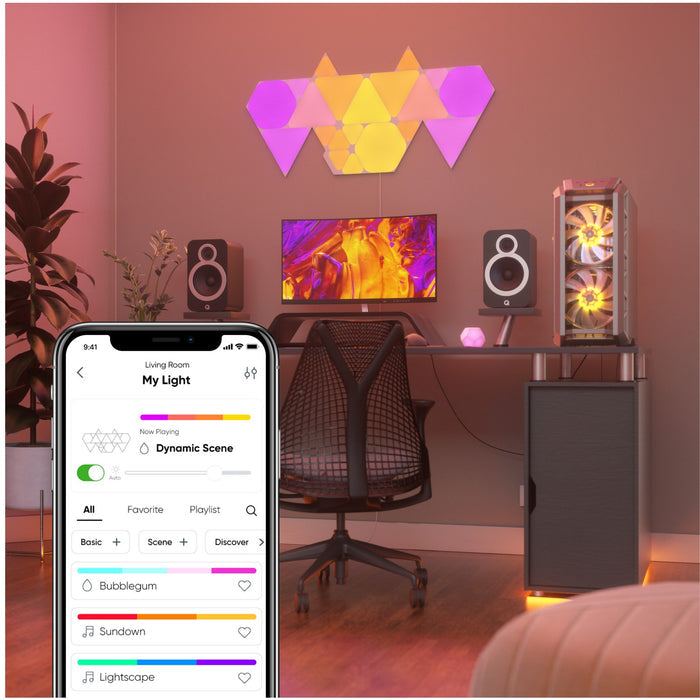 Nanoleaf Triangle Shapes Light Panels Starter Kit Pack of 15 | NL47-6002TW-15PK from Nanoleaf - DID Electrical