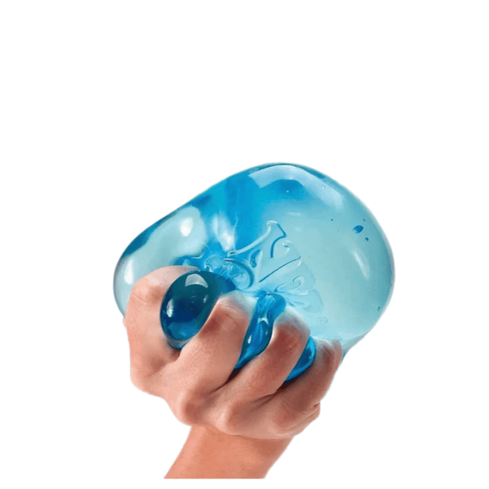 Nee Doh Nice Berg Jumbo Nice Cube 3.5 Inch Squish Ball Fidget Toy - Blue - Owl & Goose Gifts
