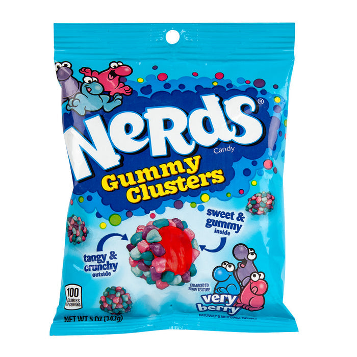Nerds Clusters Very Berry Candy Peg Bag - 12 Count