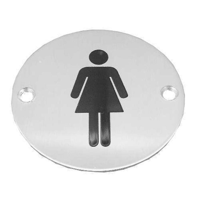 Nova Sign Plate S/S Round Woman Washroom