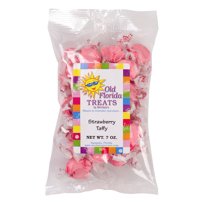 Old Florida Treats Strawberry Taffy Candy Bags - 12 Count