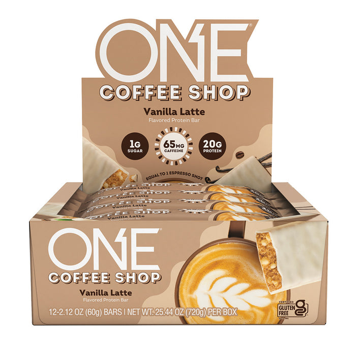 One Bar Vanilla Latte Coffee Shop Candy Bars - 12 Count
