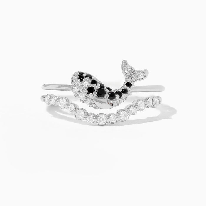 Orca Whale Ring Set