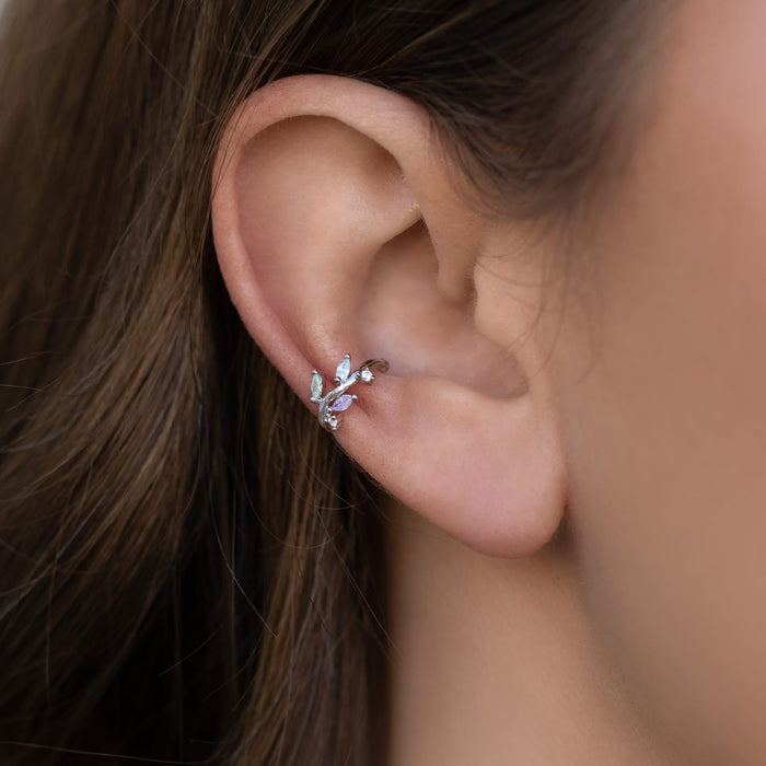 Pastel Leaf Ear Cuff
