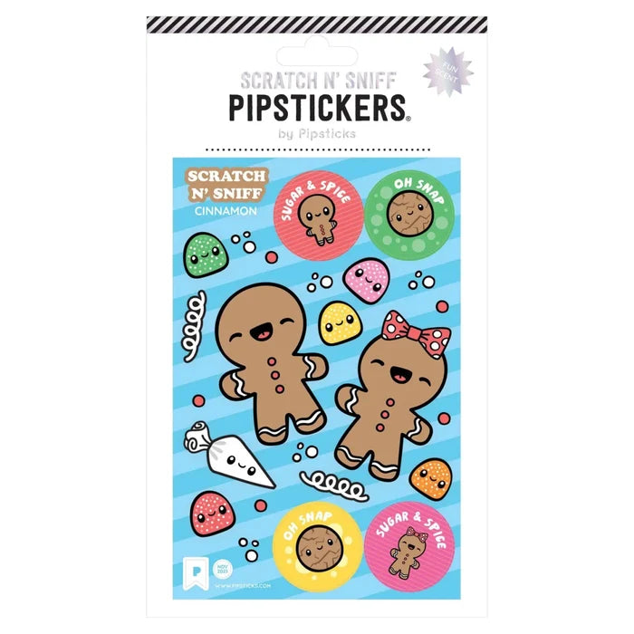 Pipsticks Oh Snap Holiday Scratch N' Sniff Stickers - Cinnamon - Owl & Goose Gifts