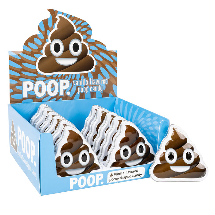 Poop Emoji Vanilla Flavored Poop Candy Tin - 12 Count
