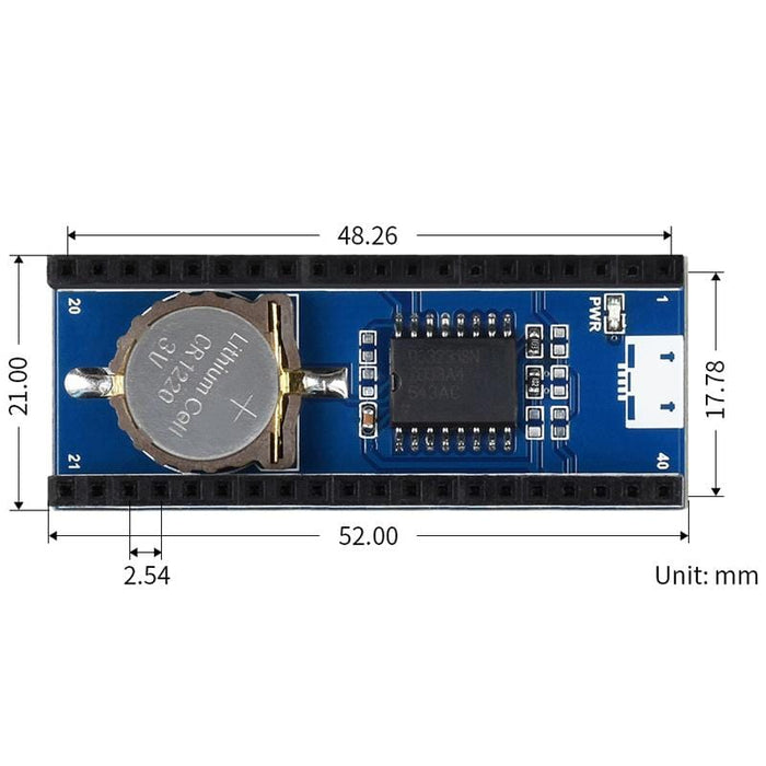 Precision RTC Module for Raspberry Pi Pico (DS3231) by Waveshare - The Pi Hut