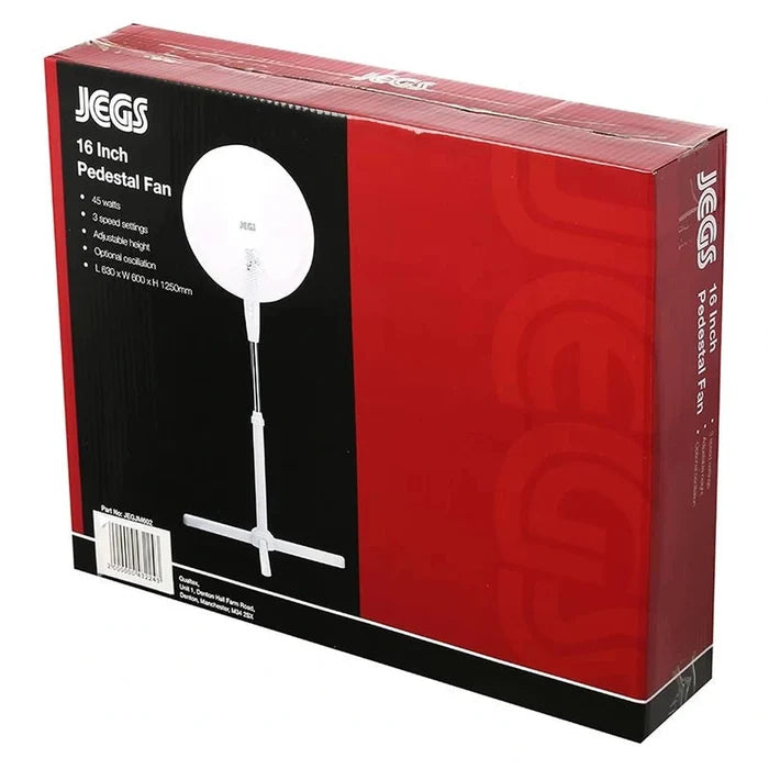 Premium Jegs 16 Inch 3 Speed Oscillating Cooling Fan | JEGJM602 Jegs Fan Euronics Ireland