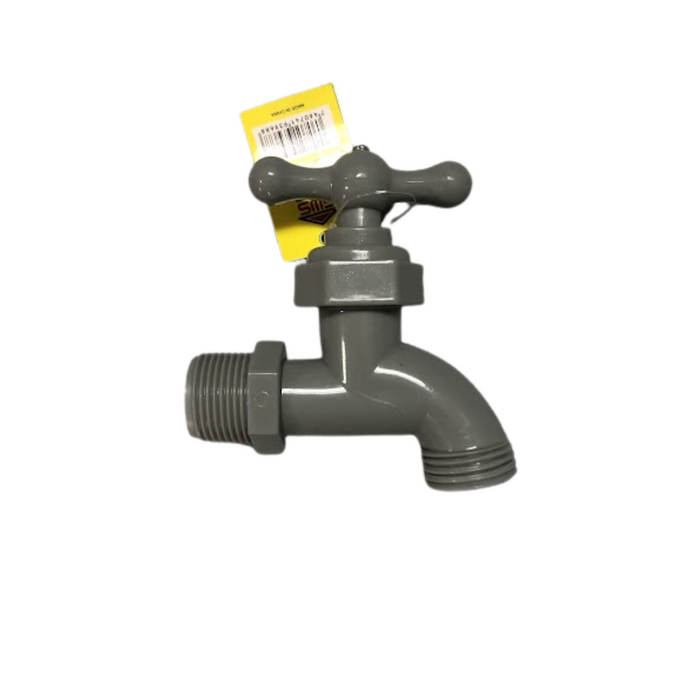 PVC Garden Tap 1/2 inch, Ideally for Outdoor, Washing Machine, Construction - 23368 MEGA