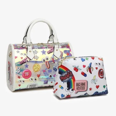 PVC Holographic Bowler Bag - Travellers Hat Boutique