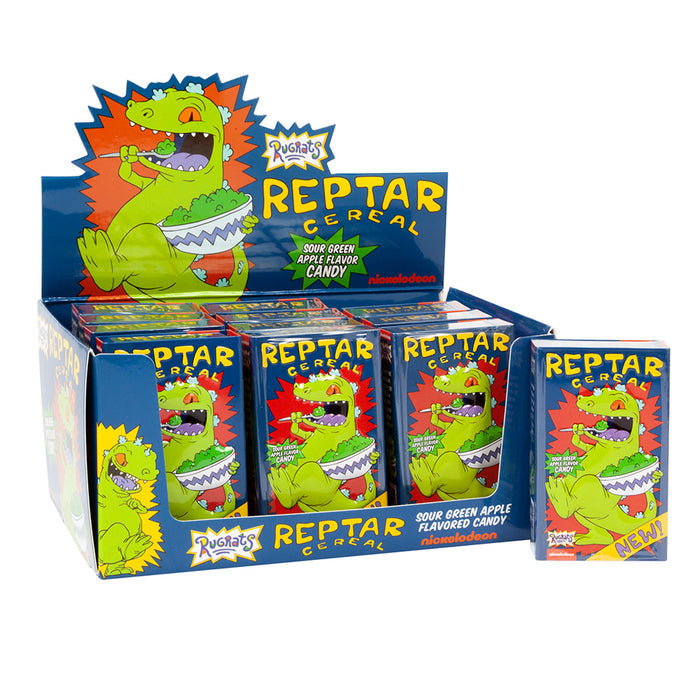 Reptar Cereal Sour Green Apple Candy Tins - 12 Count