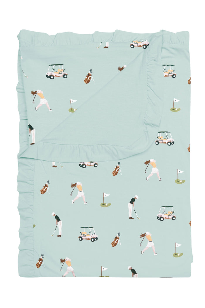 Ruffle Toddler Blanket in Golf 0.5